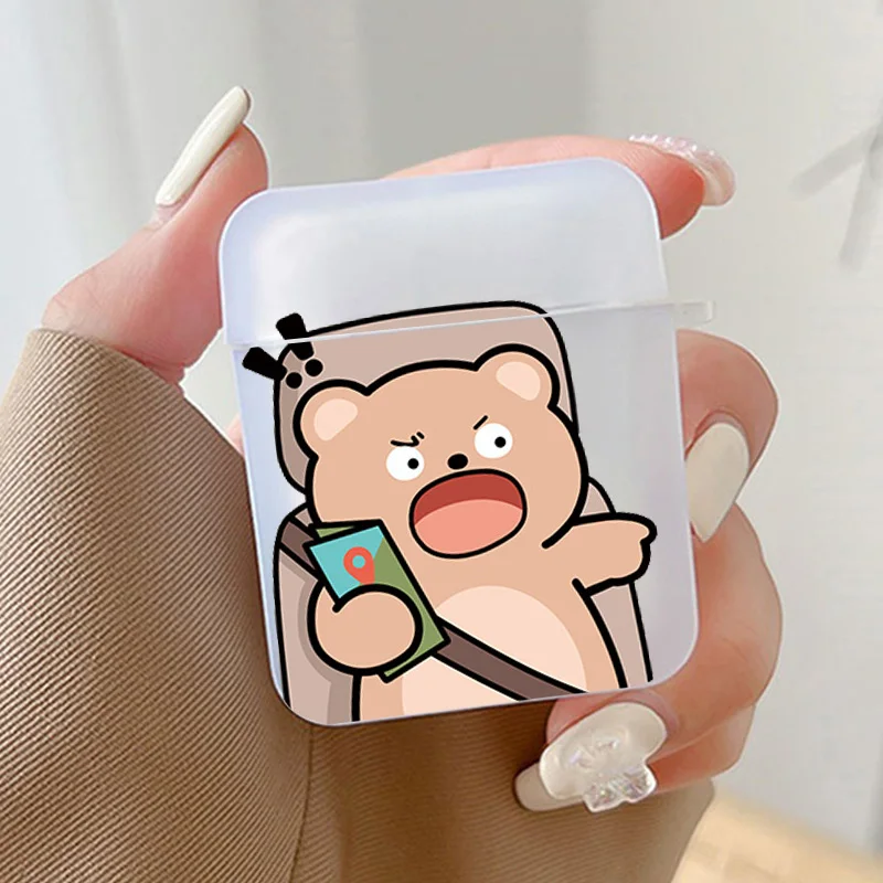 Engraçado gato dos desenhos animados emparelhado casal caso do fone de ouvido para airpods pro 3 4 capa protetora escudo silicone para airpod 1 2 fundas air pod
