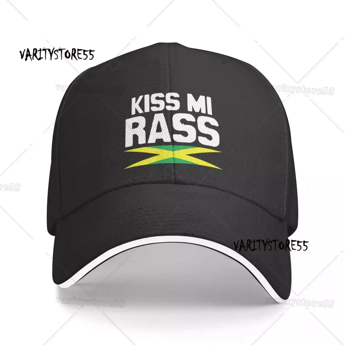 Kiss Mi Rass Jamaican Jamaican Patois Jamaican Slang Big Up Jamaica Baseball Cap Fishing Hat Hood Woman Hats Men\'s