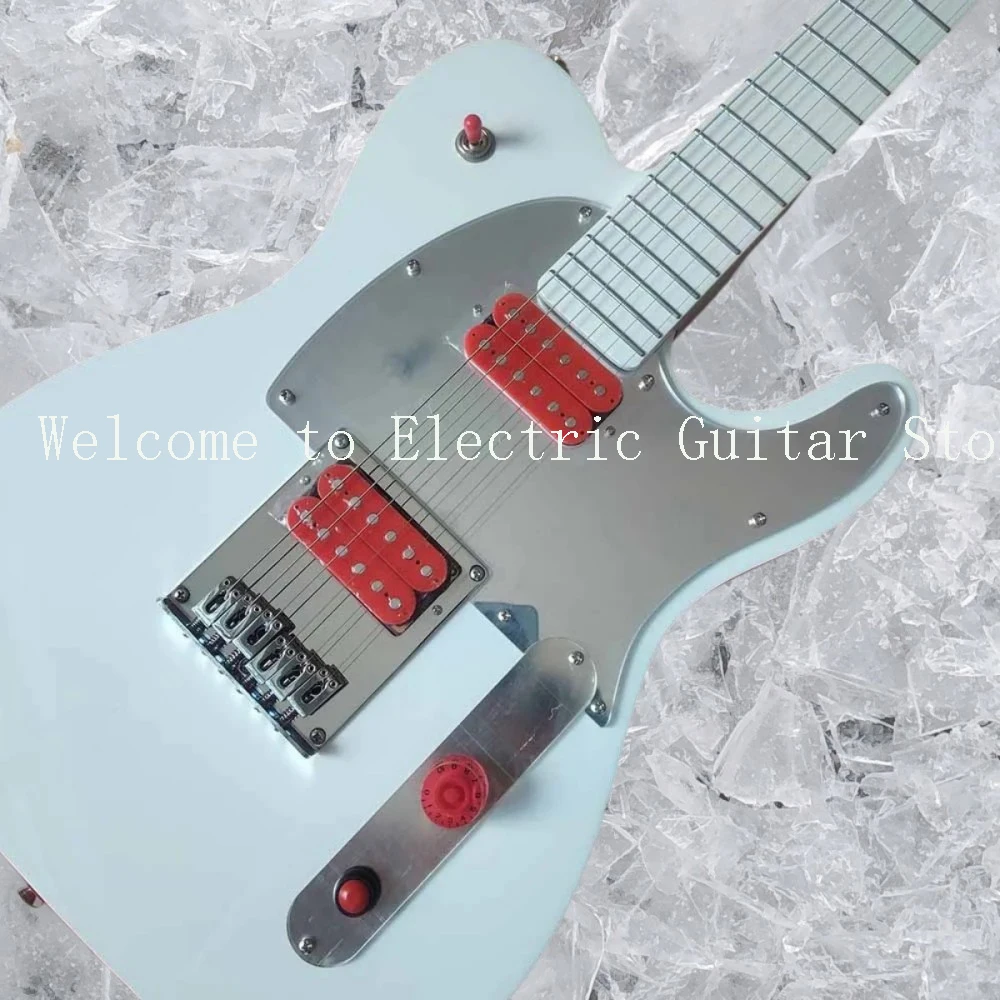 High quality 22Frets white electric guitar in stock, red binding, red pickup, fast shipping #ASP654286