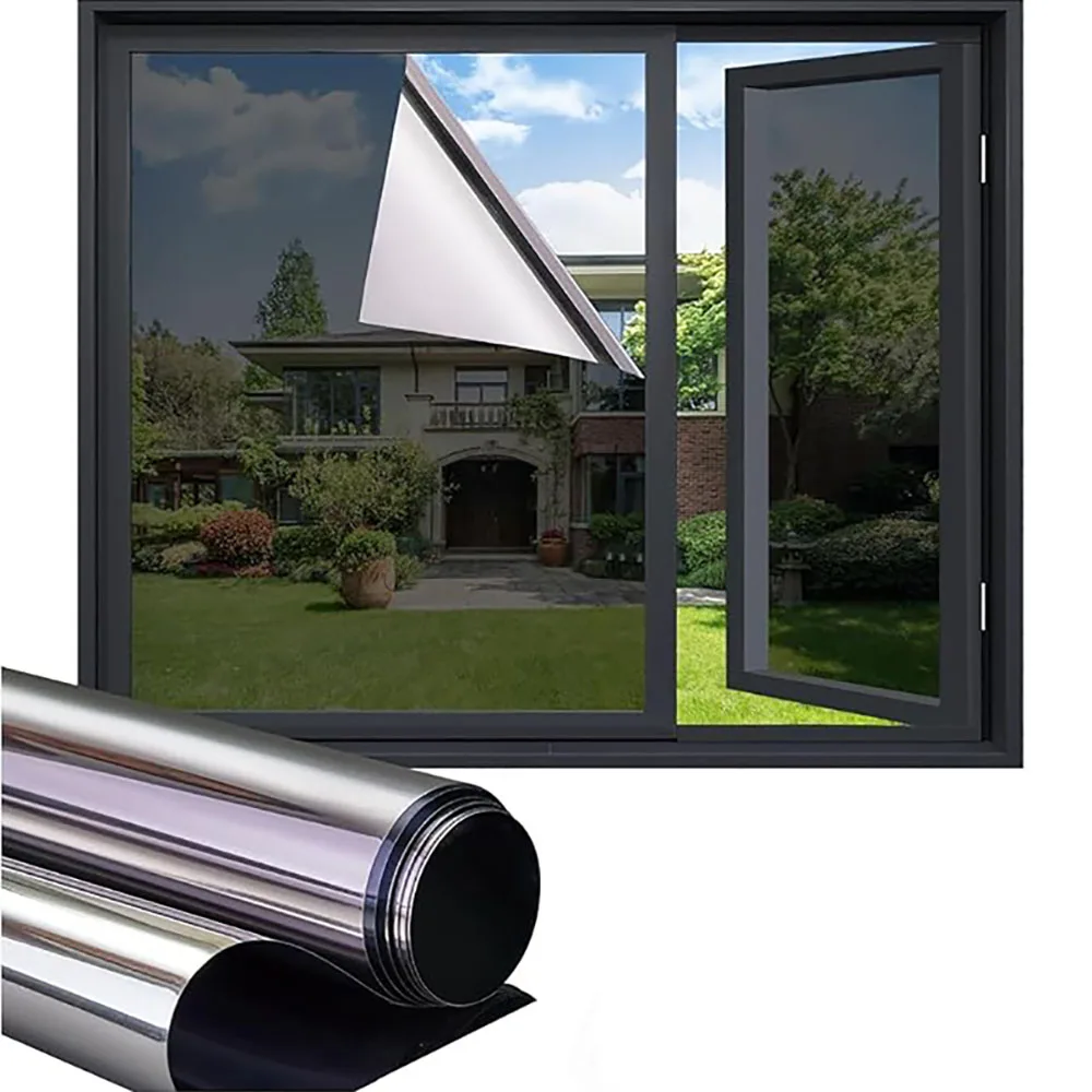 Sunscreen Waterproof Double-Sided Transparent Film Sunshade Glass Privacy Stickers Window Decorative Film Bedroom