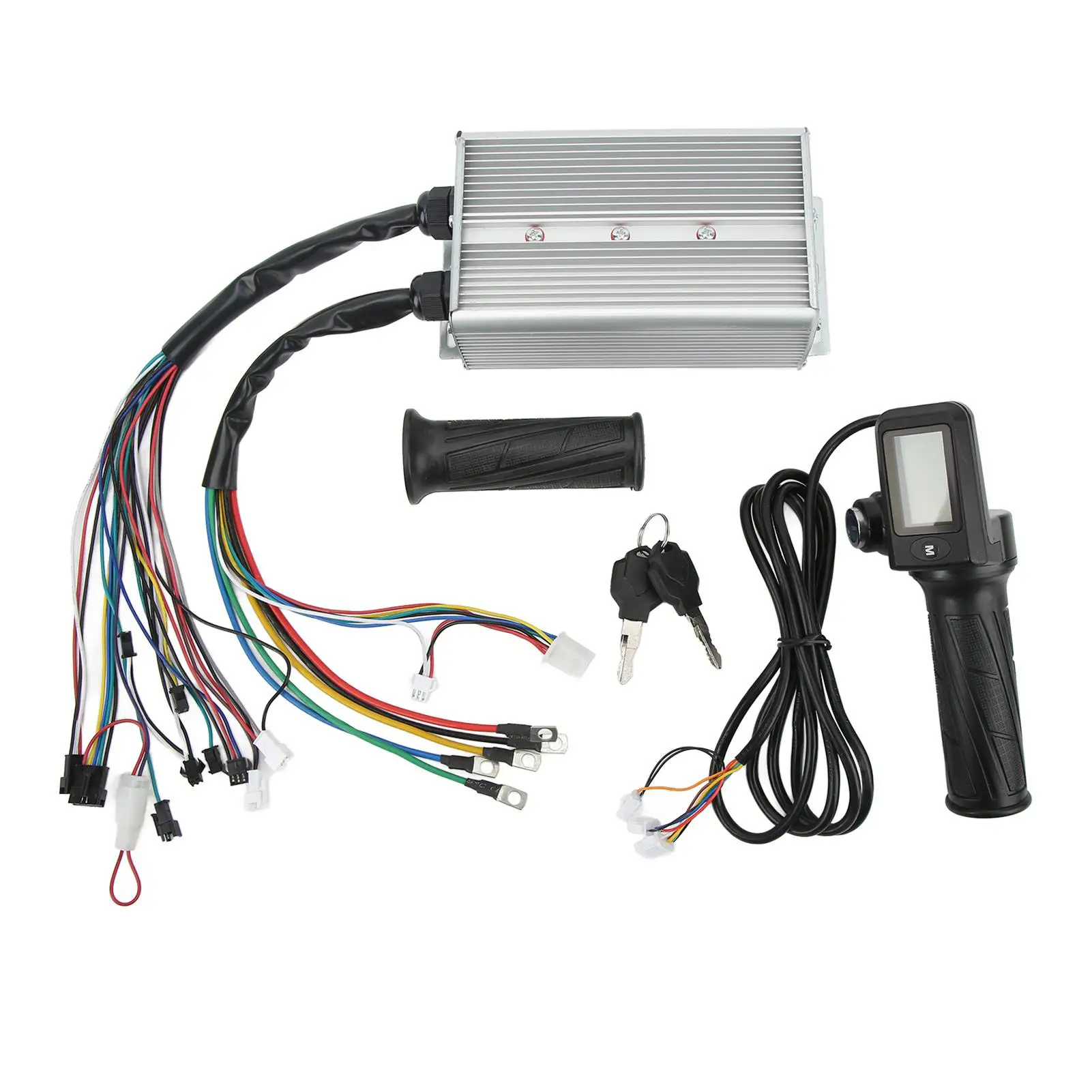 

Контроллер бесщеточного двигателя 50А с ЖК-дисплеем, дроссельная заслонка для электрического велосипеда мощностью 1500 Вт, совместимый с рулем 22,5 мм