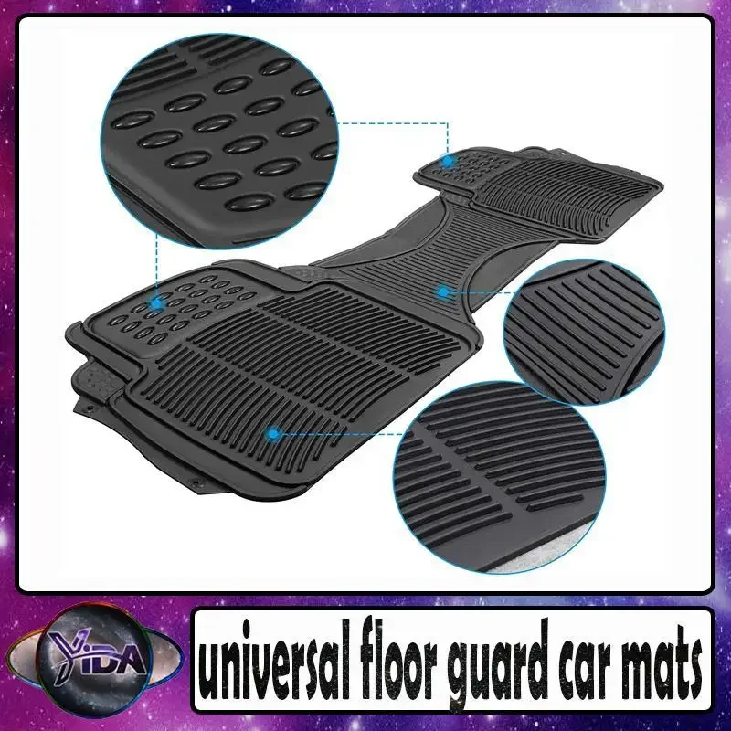 Shop Heavy Duty Rubberized Premium Universal Car Floors Guard Mats 3pcs Protective Floor Mat