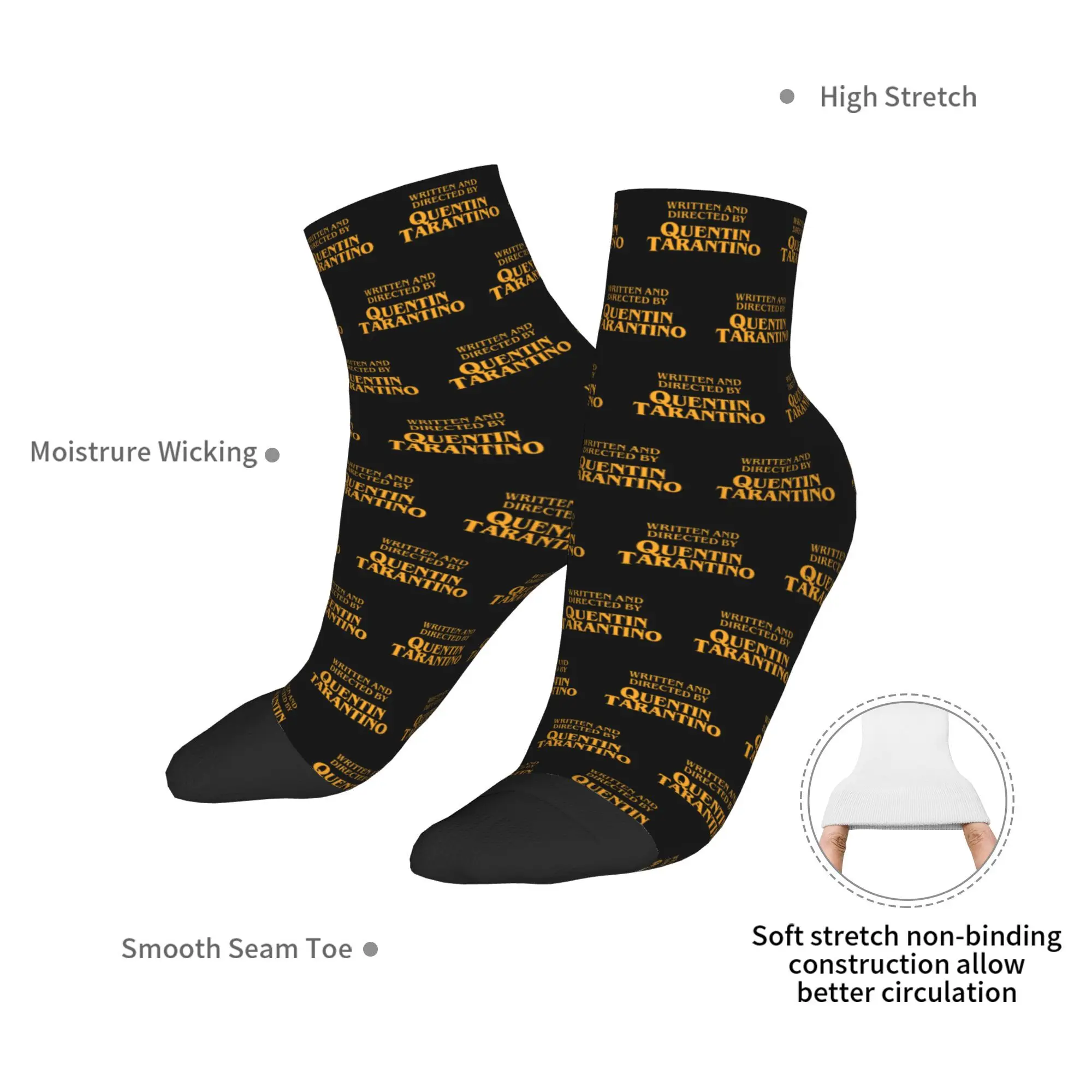 Alle Jahreszeiten Quentin Tarantino Socken Harajuku schweißabsorbierende Crew-Socken lustige Strümpfe für Männer Frauen Geschenke