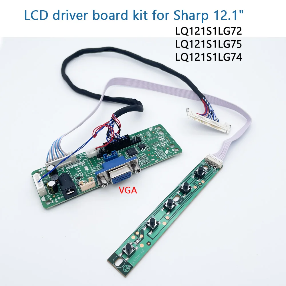 

lcd driver board kit for Sharp LQ121S1LG72 LQ121S1LG75 LQ121S1LG74 12.1" screen vga input