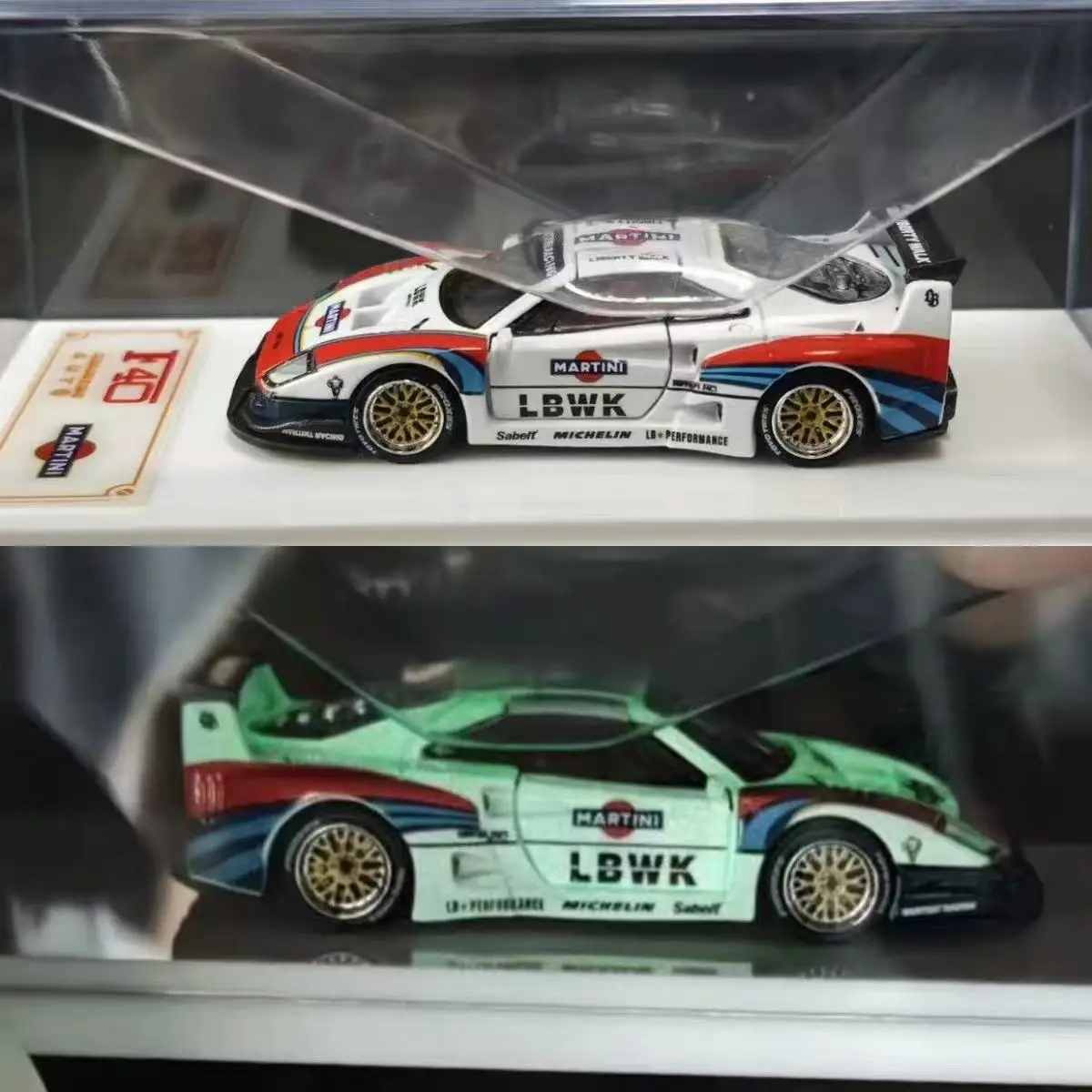 

Demon King Auto Demon King 1:64 F40 Gull Wing Door Bay Open Luminous Edition Chase Alloy Car Model Collection Gift