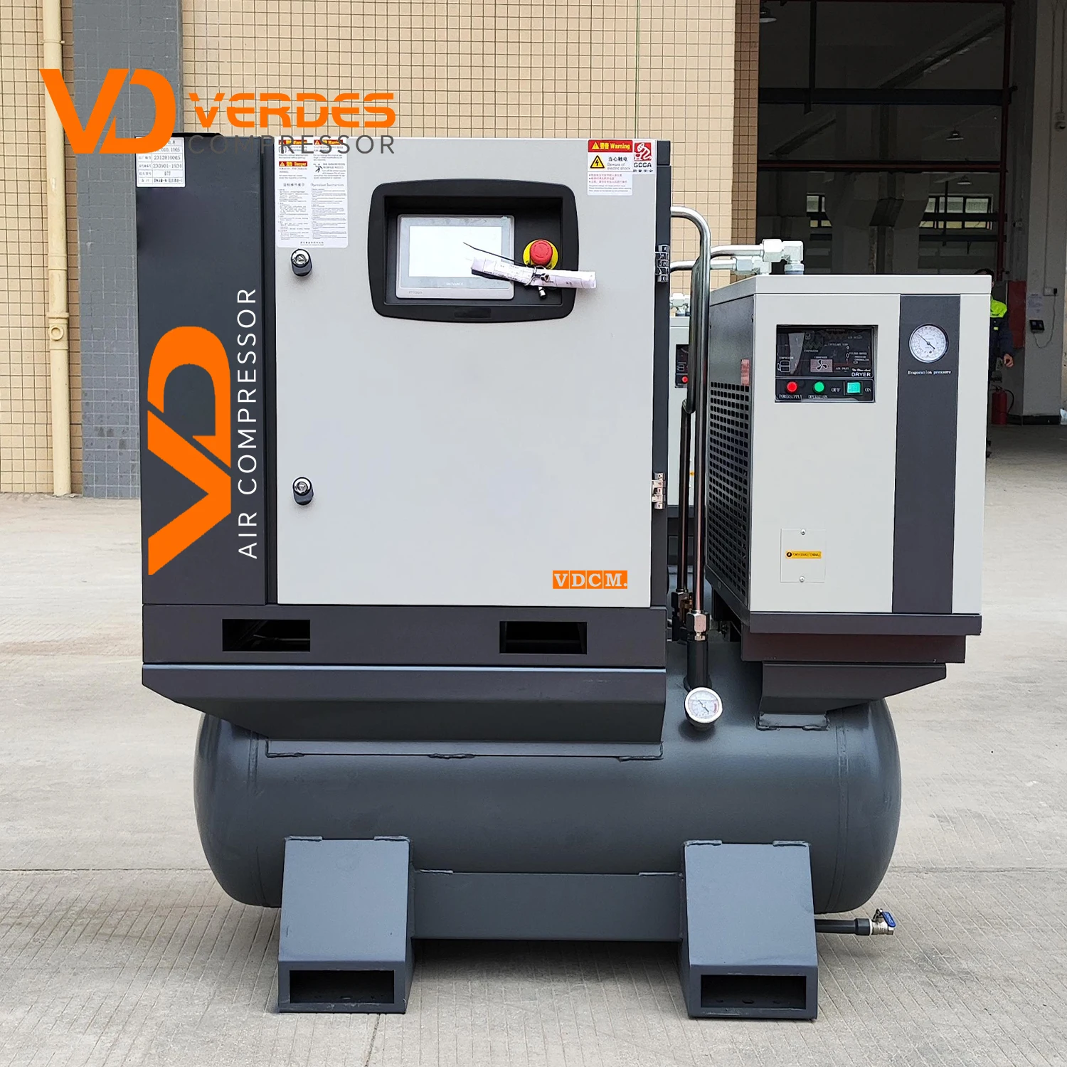 

200/300/400/500 L Industrial Electric Rotary Screw Air Compressor Integrated 3 In 1 Air Compressor Combined Air Dryer