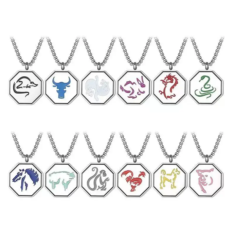 

Джеки Чан Приключения Зодиак Ожерелье Подвеска Ниша Хип-Хоп Панк Ювелирные Изделия Косплей Аниме Мода Мультфильм Аксессуары Реквизит Подарки