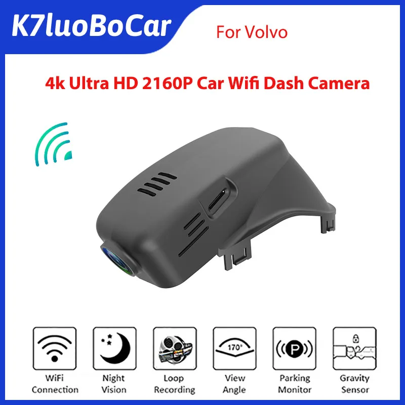 

4K 2160P Full HD Wifi Dash Cam Car Dvr Camera For Volvo V60 V70 D6 For Volvo XC70 XC60 D5 R Design For Volvo S60 S60L S80 S80L