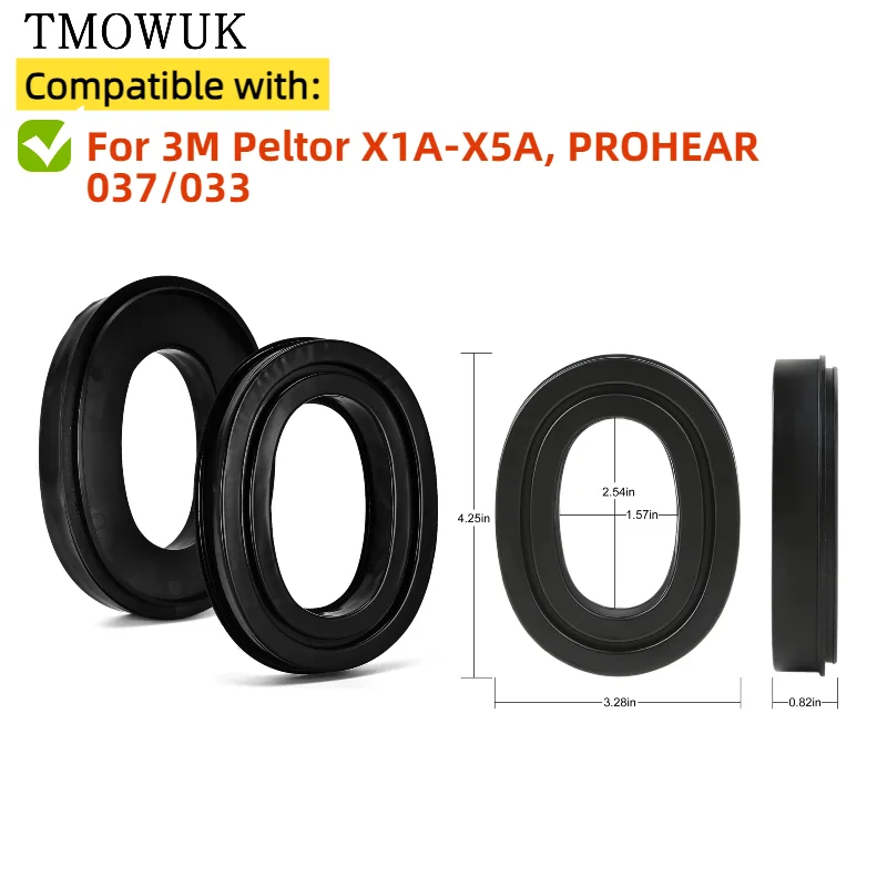 

Replacement Earpads Cushion For 3M Peltor X1A-X5A, PROHEAR 037/033 Headphones Memory Sponge Sleeves Cover Case Repair Parts