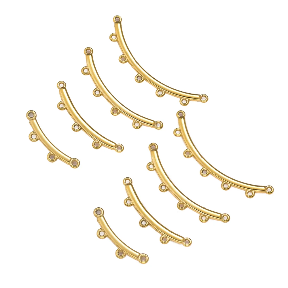 5 pçs conector de aço inoxidável colar pulseira em camadas fecho jóias fazendo suprimentos para diy multi fio fecho acessórios