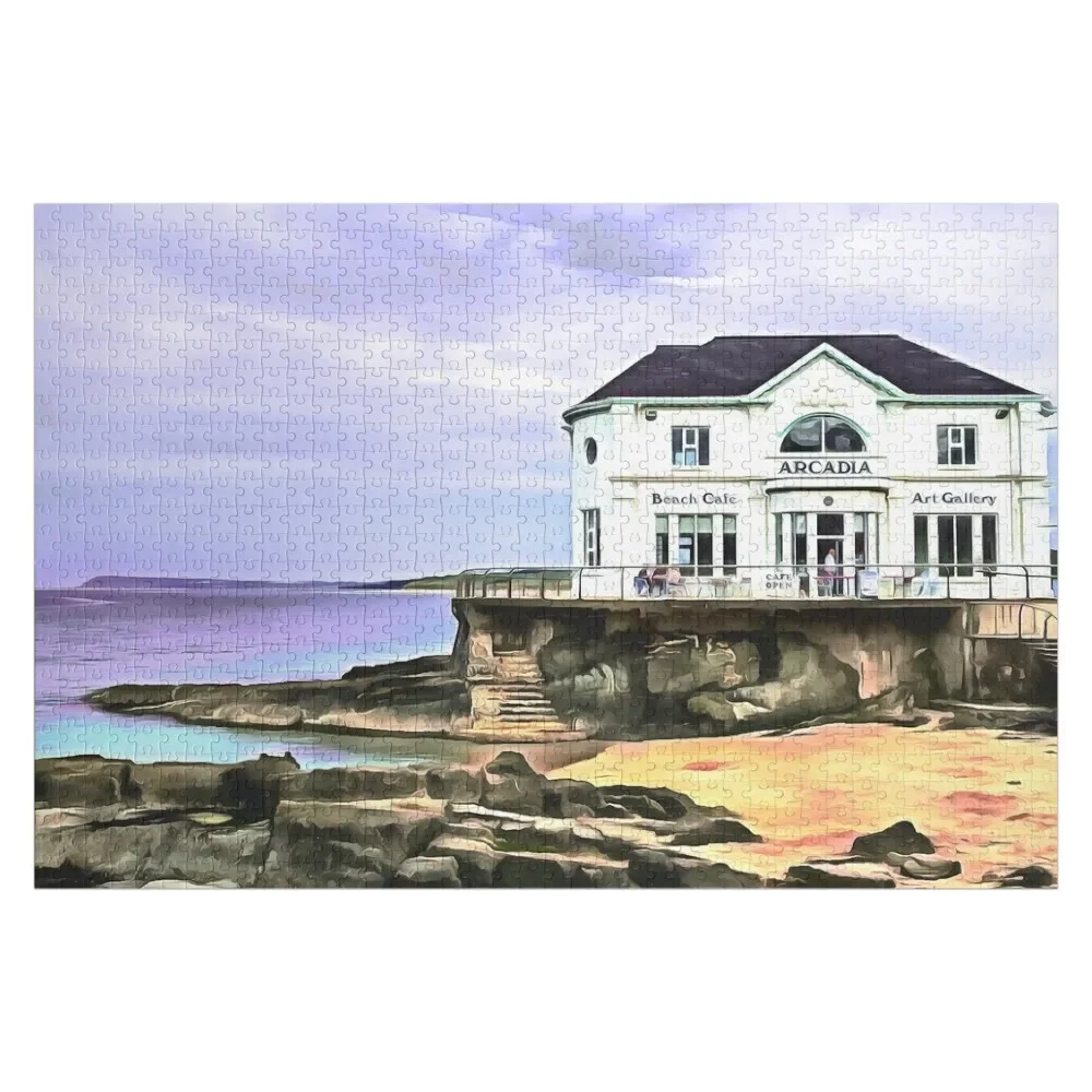 

The Arcadia, Portrush, Ireland. (Painting.) Jigsaw Puzzle Custom Wooden Gift Woodens For Adults Custom Child Puzzle