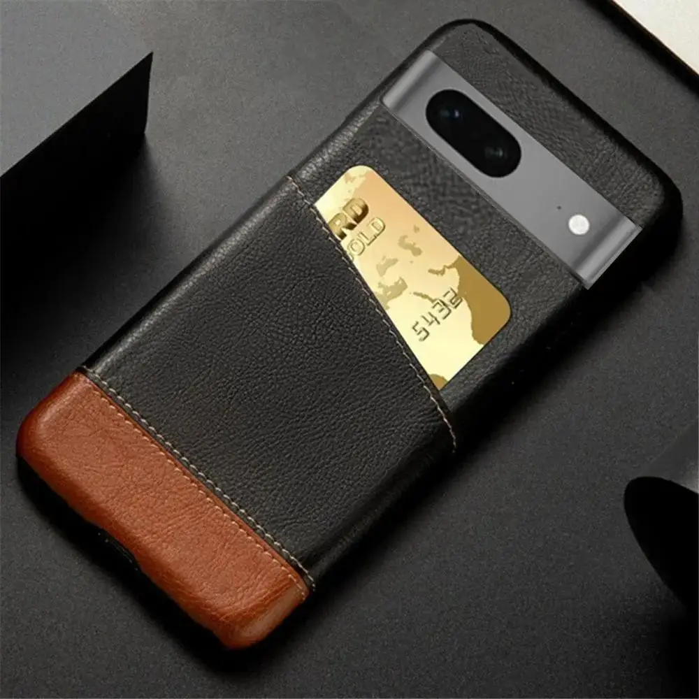 

For Pixel 8A 8pro 8 Case For Google Pixel 8 Pro 8a Mixed Splice PU Leather Credit Card Cover For Pixel 8 8Pro Case