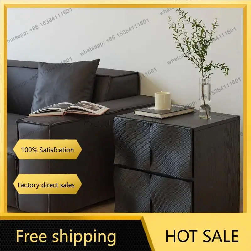 LS antique ripple simple module combination cabinet living room solid wood TV dining side chest