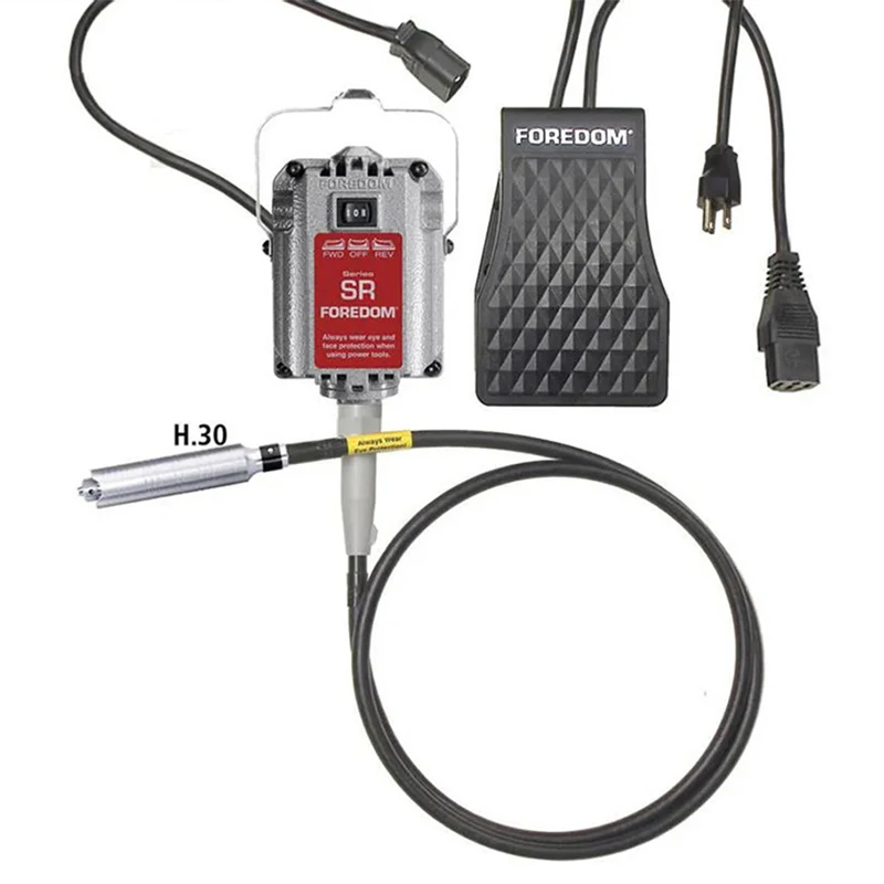Комплект машины Foredom K.8301 с гибким валом, 230 В, вилка европейского стандарта, подвесной двигатель SR и наконечник H.30, с ножной педалью для ювелирных изделий