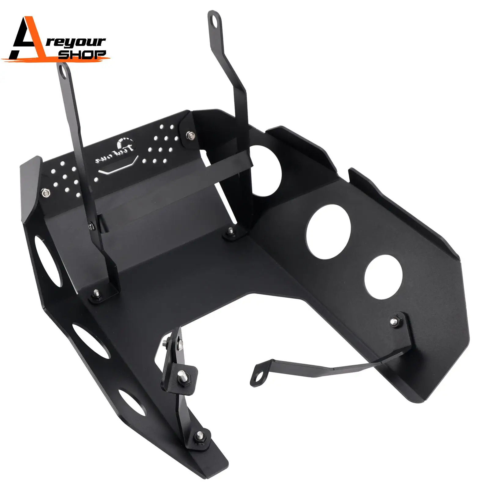 AREYOURSHOP ALUMINIUM BLACK SKID PLATE ENGINE GUARD FIT FOR HONDA SCL500 CL500 2023 2024 2025