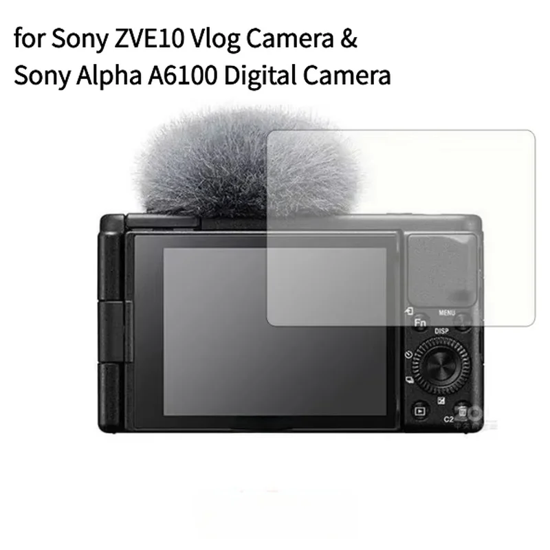 9H Hardness Tempered Glass Screen Protective Cover Film, Anti‑Scratch Clear Film for Sony ZVE10 and Alpha A6100 Digital Cameras