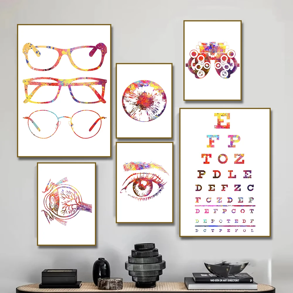 Trial Frame Optometrical Tools Art Optical Poster Prints Optometry Instrument Canvas Painting Eye Clinic Optician Office Deco