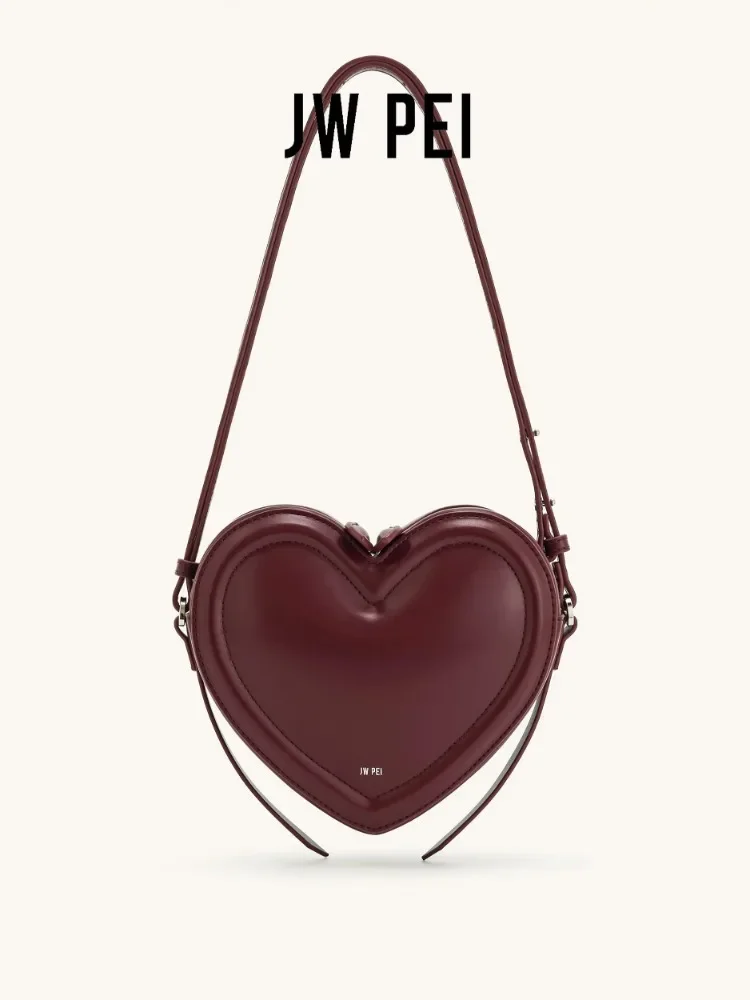 

JW PEI New2025 Arlene Heart Shape Shoulder Bag Women,3D Love Design Niche Crossbody Purse,Commuting Underarm Bag for Work Office