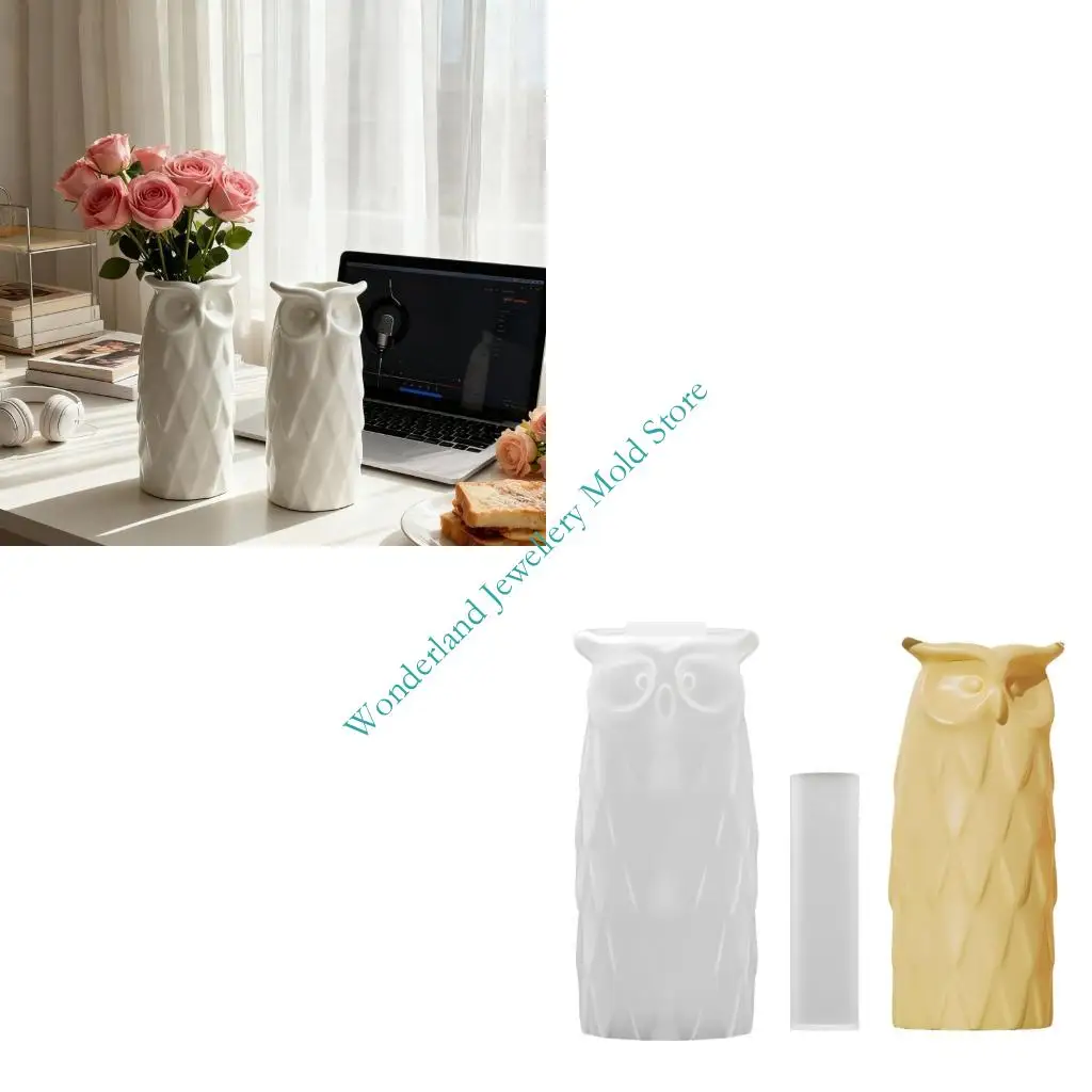 

H7EB Силиконовый шаблон для вазы с гладкими поверхностями, легко очищаемый инструмент для изготовления, 91 г