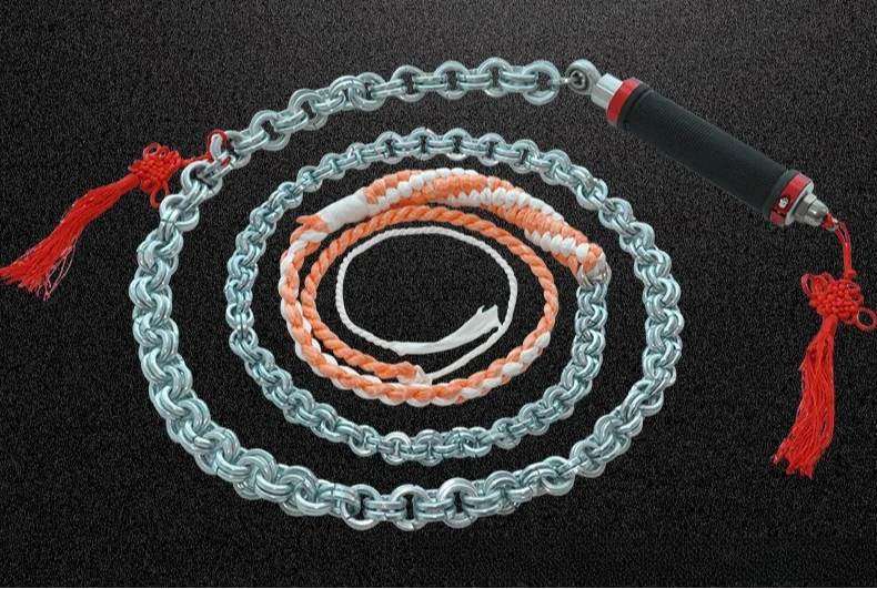 New Dual Bearing Rotating Kirin Whip for Morning Exercise Performance Single Double Ring Martial Arts Equipment Whip