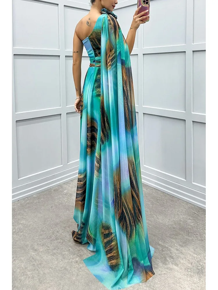 فساتين أفريقي أنيقة للنساء ، فستان ماكسي داشيكي ، ملابس نسائية تقليدية أفريقي ، فستان طويل خرافي ، الصيف والخريف #5