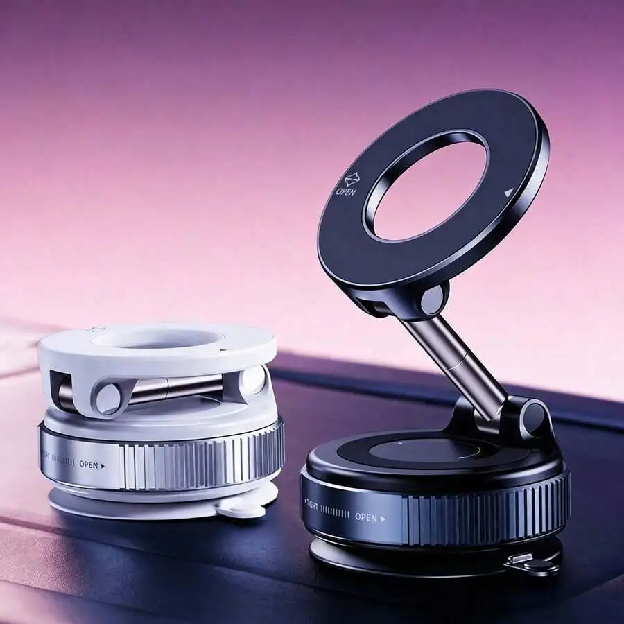 

Adjustable Magnetic Vacuum Suction Car Phone Holder 360 ° Free Rotation Magnetic Car Phone Holder Mount, Adjustable Vacuum Magnetic Phone Holder, Rotary Vacuum Suction No Adhesive Required, Suitable For Car/Gym/Mirror/Smooth Surfaces Hands-Free Mount, Com