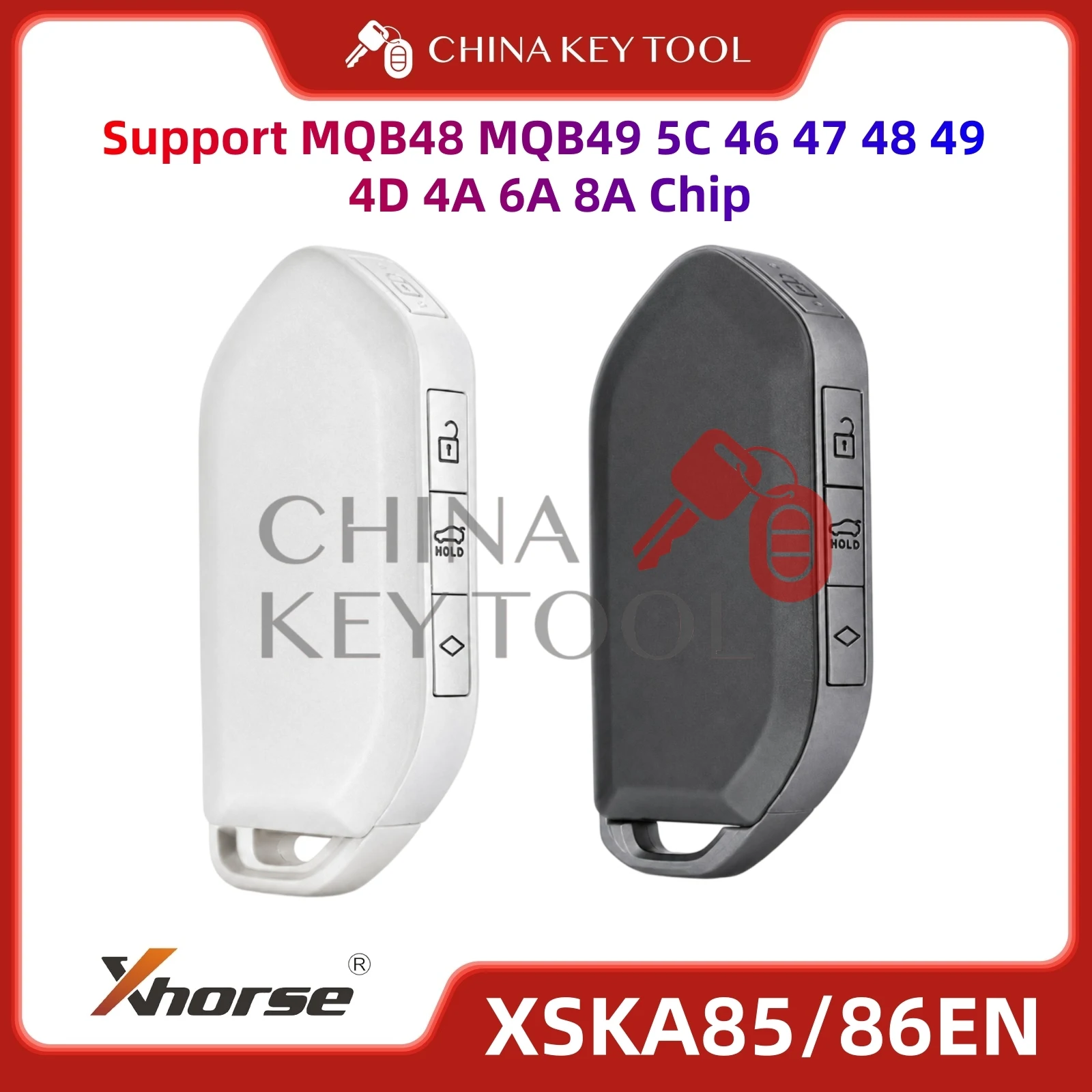 XHORSE XSKA85EN XSKA86EN XM38 Smart Remote Key QI.Y EV Type 4 Buttons for MQB48 MQB49 5C 4A 46 47 48 49 6A 8A Chip