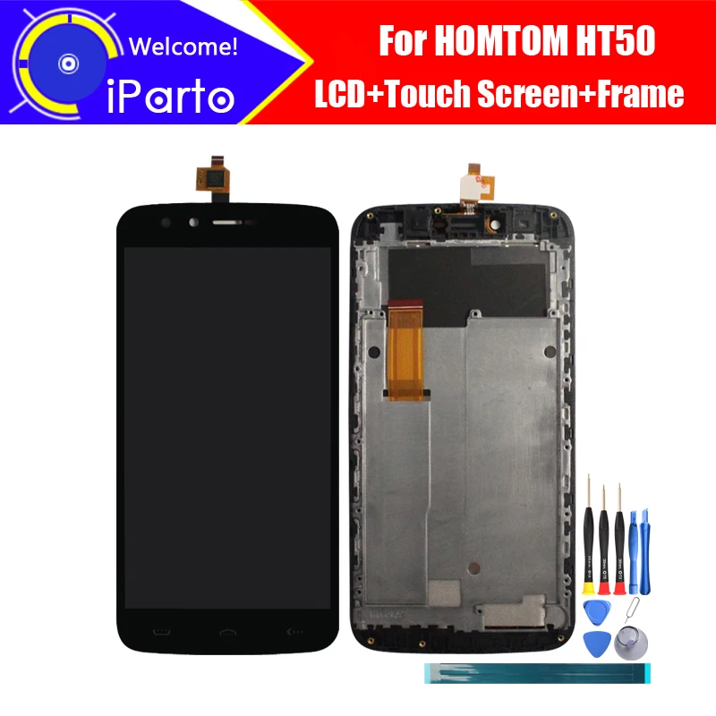 

5.5 inch HOMTOM HT50 LCD Display+Touch Screen + Frame 100% Original Tested Digitizer Glass Panel Replacement For HT50 Phone.