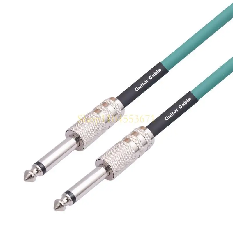 Best Seller 6.35mm Single Channel Male to Male Cable for Electric Guitar, Mixer, Active Speaker Zink Alloy Shell Double Shield