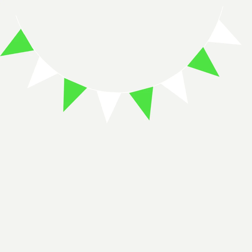 24 Voeten 20 Vlaggen Hoge Kwaliteit Volledige Witte Garland Wimpel Bunting Bruiloft Decoratie Stof Banners Bruiloft Bruids Decoratio