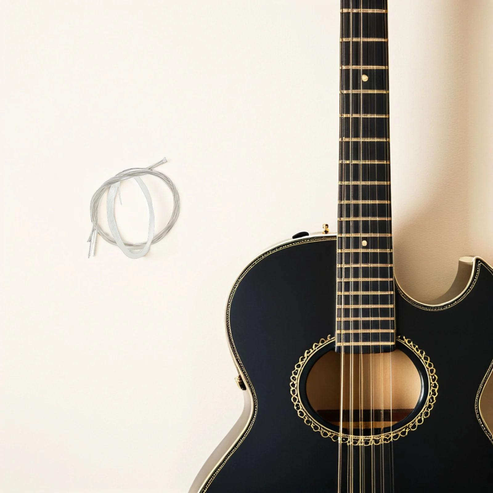 

2Sets Acoustic Guitar Strings Nylon Core Kit for Folk Classical Enhanced Tone Ideal Practice Performance Longevity