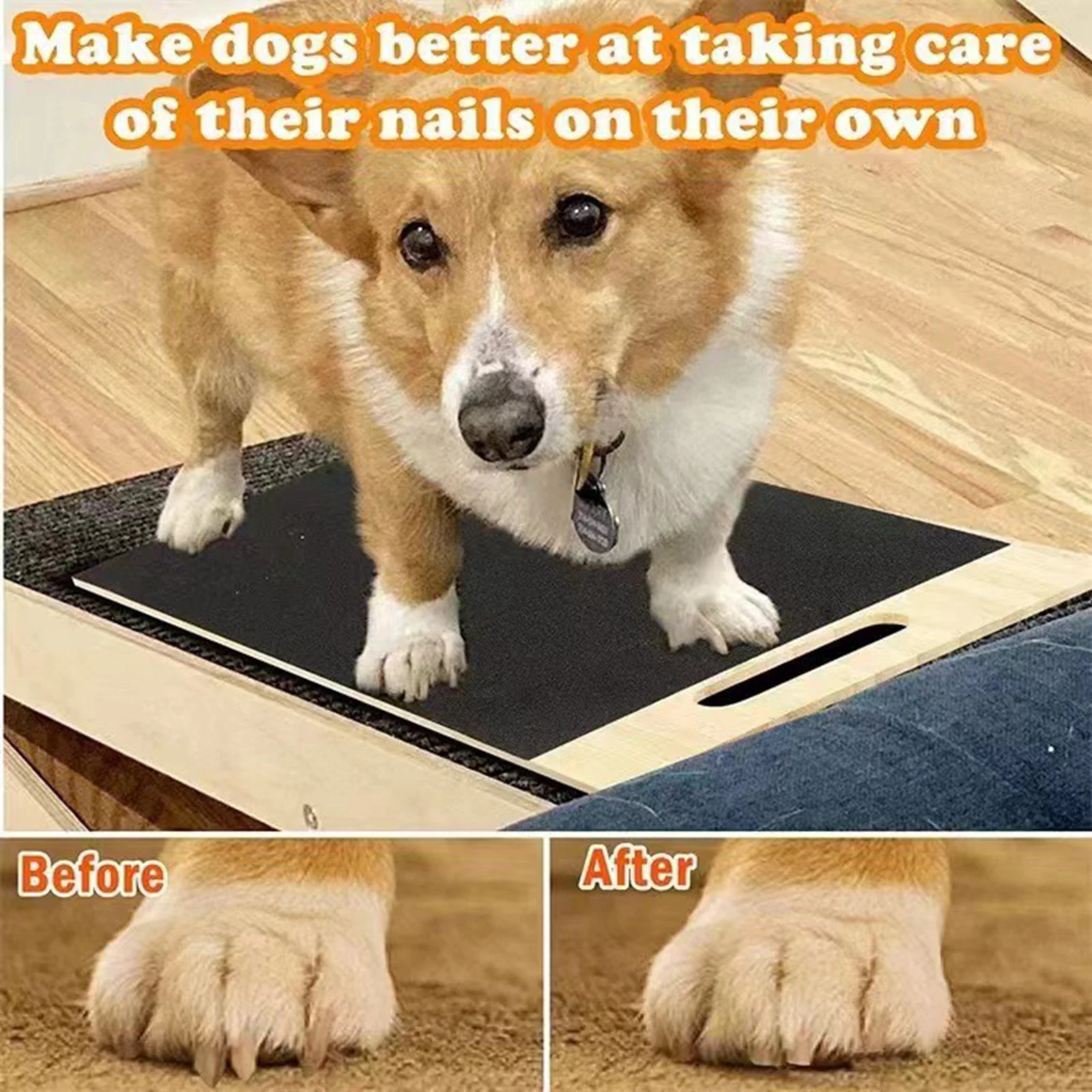 Dog Scratch Pad for Nails Dog Nail File Scratching Board for Dogs Paw Interactive Pet Dog Nail Grinders Relaxing Toy 37cmx22cm