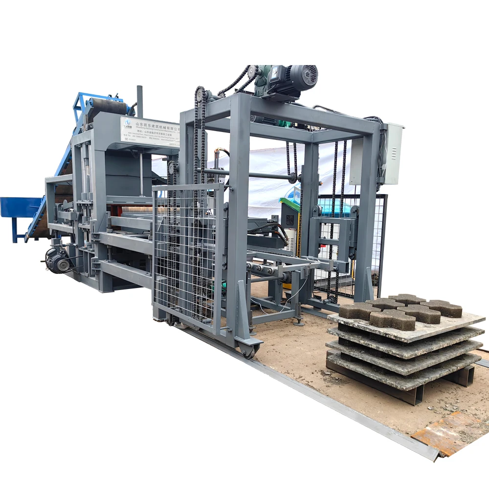 2024 Customizable Logo Color Mold QT4-15C Building Hollow Block Moulding Machines Fly Ash Brick Making Machine