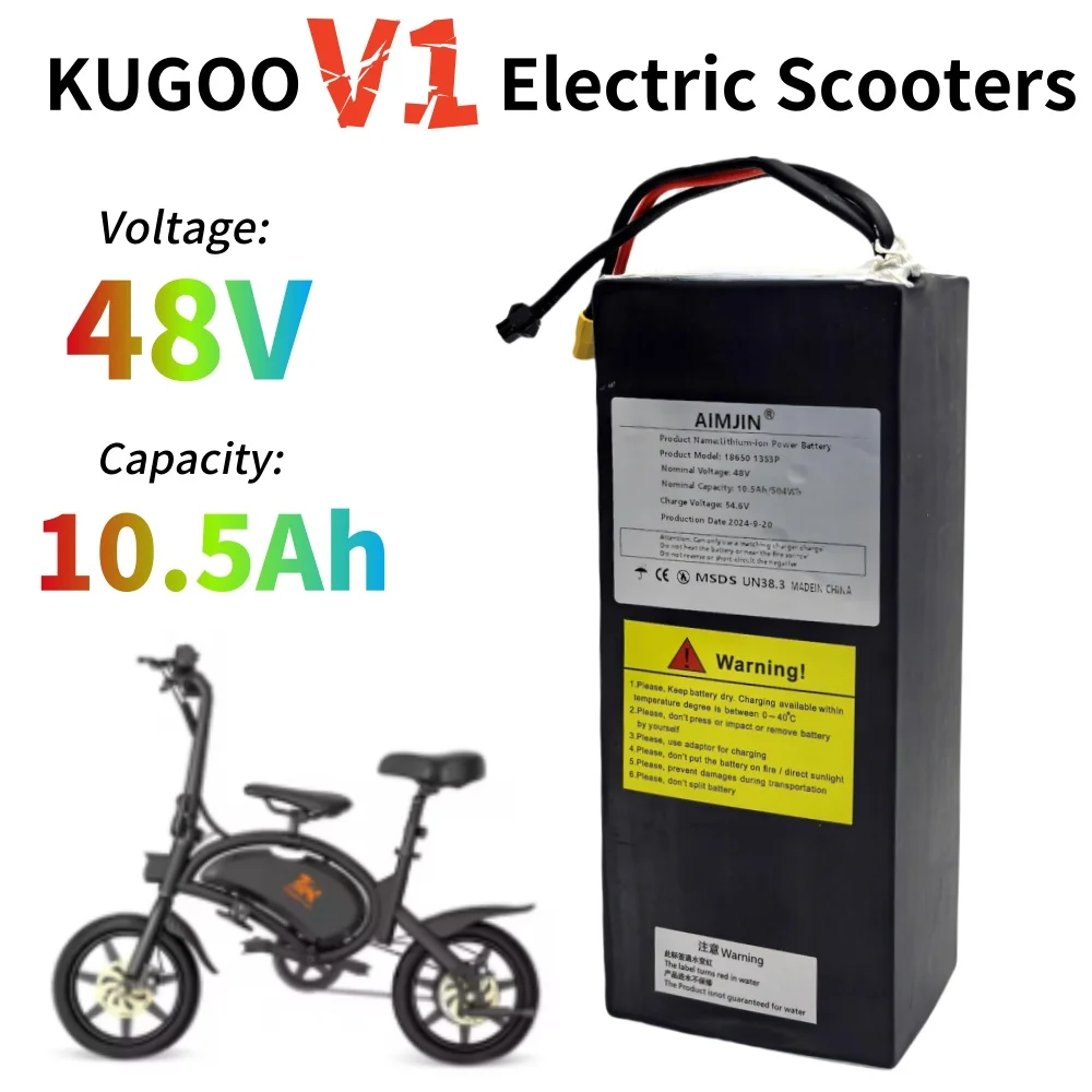 

48V 10.5AH Is Used for Kugoo V1, Electric Scooters with Lithium Batteries 18650, 13S3P BMS