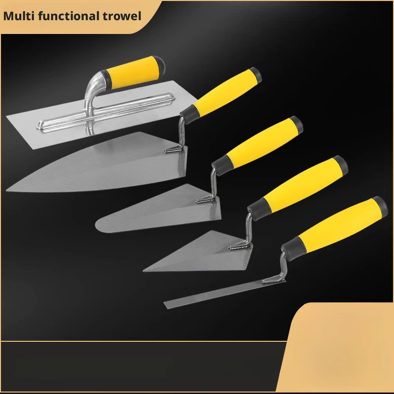 5 Pcs Masonry Set Carbon Steel Brickdaying Trowelpointing Trowelmargin Trowel Construction Finishing Hand Tools