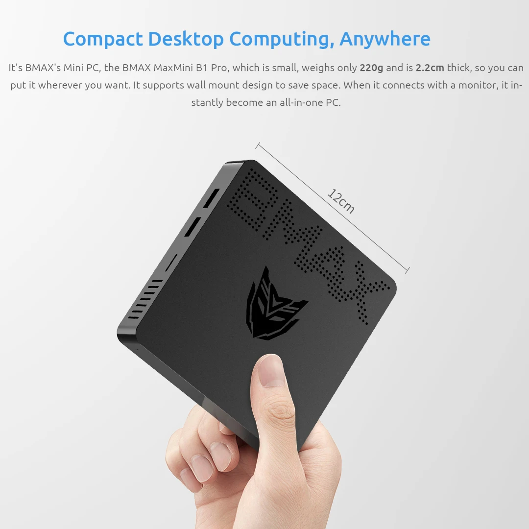 كمبيوتر صغير BMAX B1PRO ويندوز 11 برو 8 جيجابايت رام 128 جيجابايت روم N4000 مايكرو كمبيوتر مكتبي ثنائي النطاق واي فاي كمبيوتر صغير
