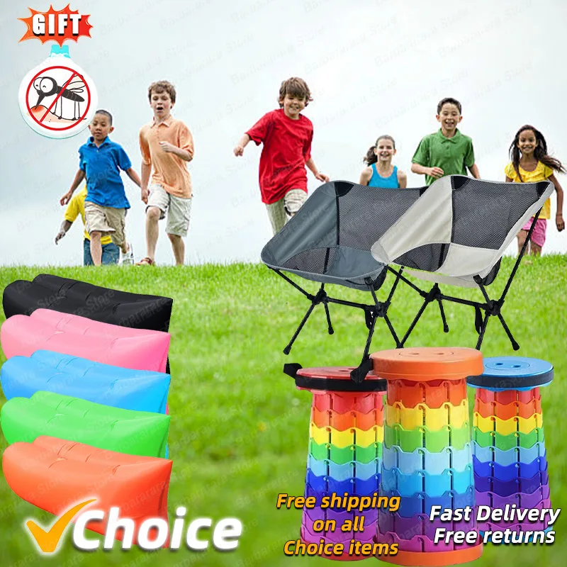 Newest Rainbow Retractable Stool Fold Outdoors Chair Mobile Portable Travel Line Up Fishing Plastic Stools Furniture For Home