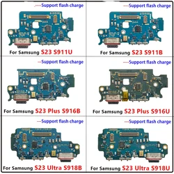 For Samsung S23 Plus Ultra S916B S916U USB Charger Charging Port Socket Connector Microphone Board Cable