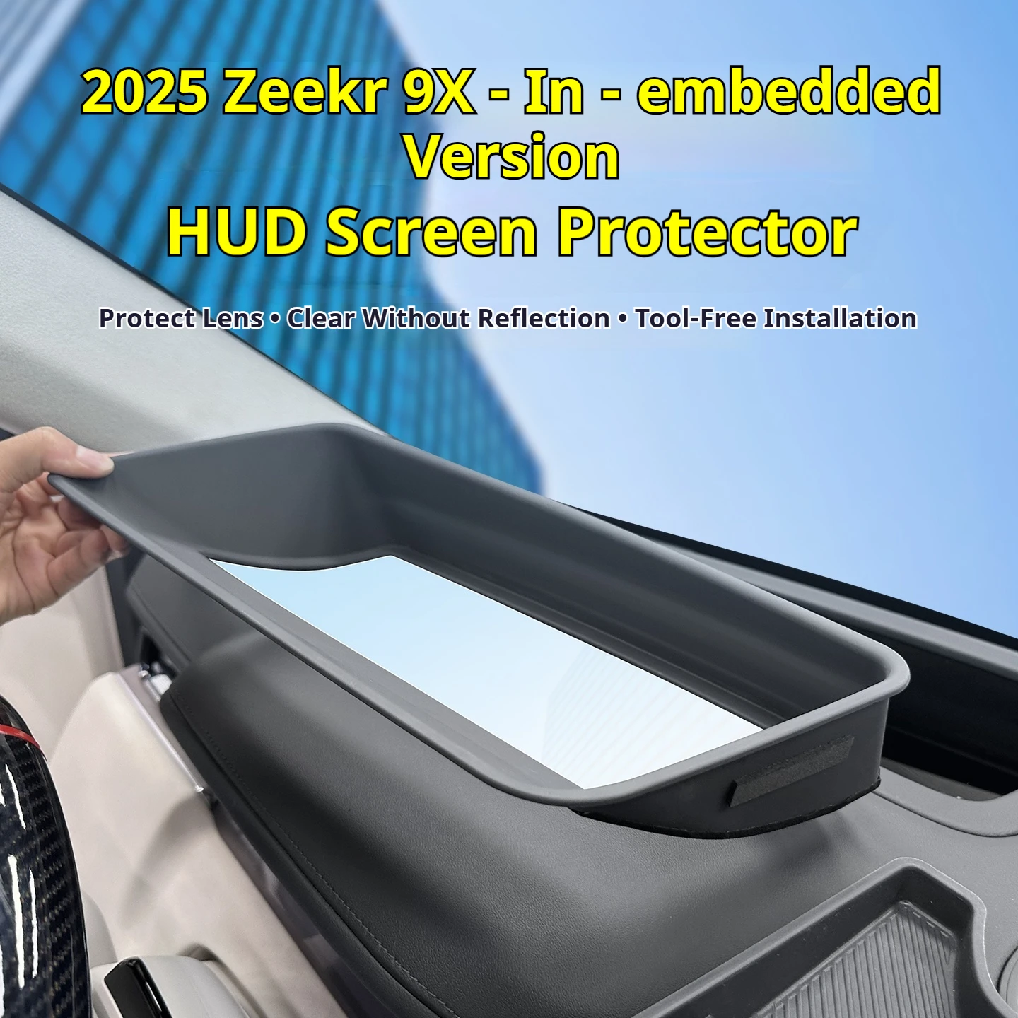 HUD Screen Protector For 2025-2026 Zeekr 9X, Curved Soft Film Anti-Glare, LHD Car Interior Accessories