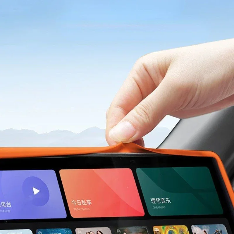 

For LiXiang L7 L9 L8 2023-2024 Silica Gel Orange Color Central Control Navigation Display Screen Protector Car Accessories