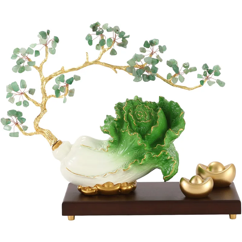 LTT Creative Cabbage Baicai Ornament Modern Living Room Office Wine Cabinet High-end Crafts