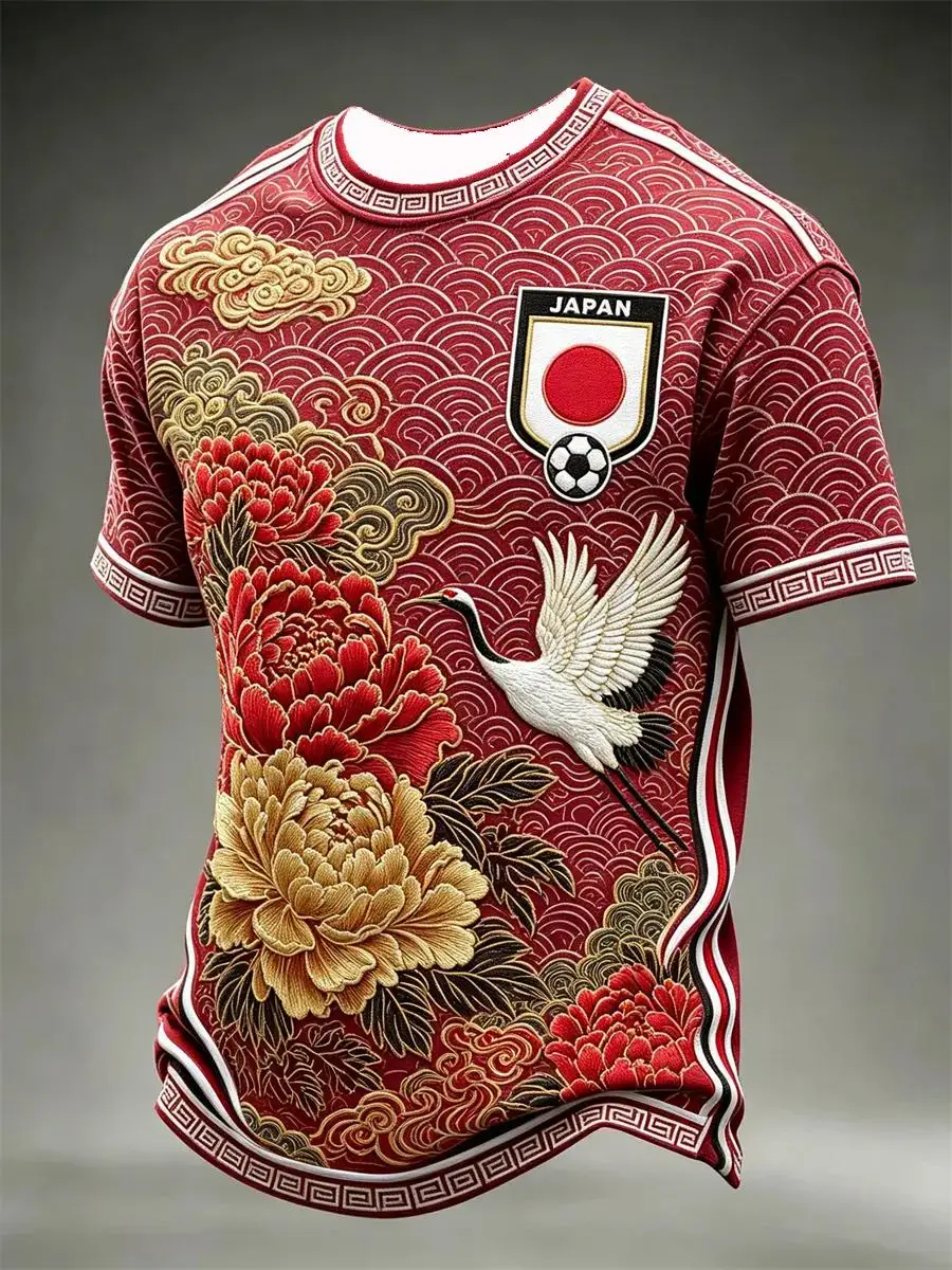 New Edition Japanese Fans Football Training T-Shirt - 3D Digital Printing - Comfortable and Breathable - Family Clothing