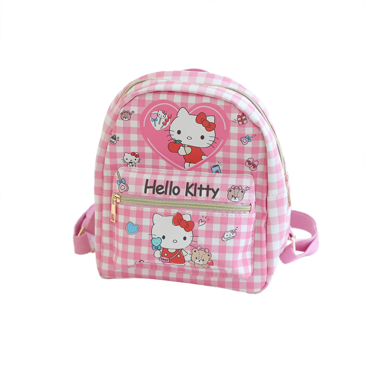 Sanrio Anime Mymelody Kuromi Cinnamoroll Children Backpack Travel Bag Schoolbag Girls Kindergarten Bookbag Mochila Birthday Gift