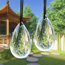 5pcs Smooth Water Drop Crystal Pendant 47mm Clear Glass Bead Room Feng Shui Door Curtain Jewelry DIY Lamp Part Crystal Accessory