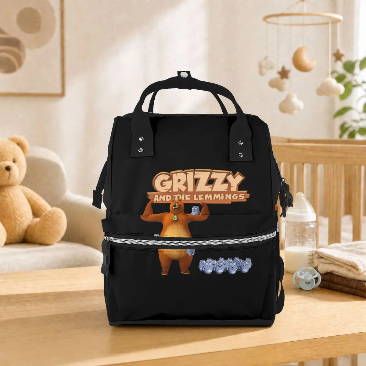 Grizzy And The Lemmings Student Backpack School Bag Hiking Travel Daypack for Men Women Bookbag Shoulder Bags