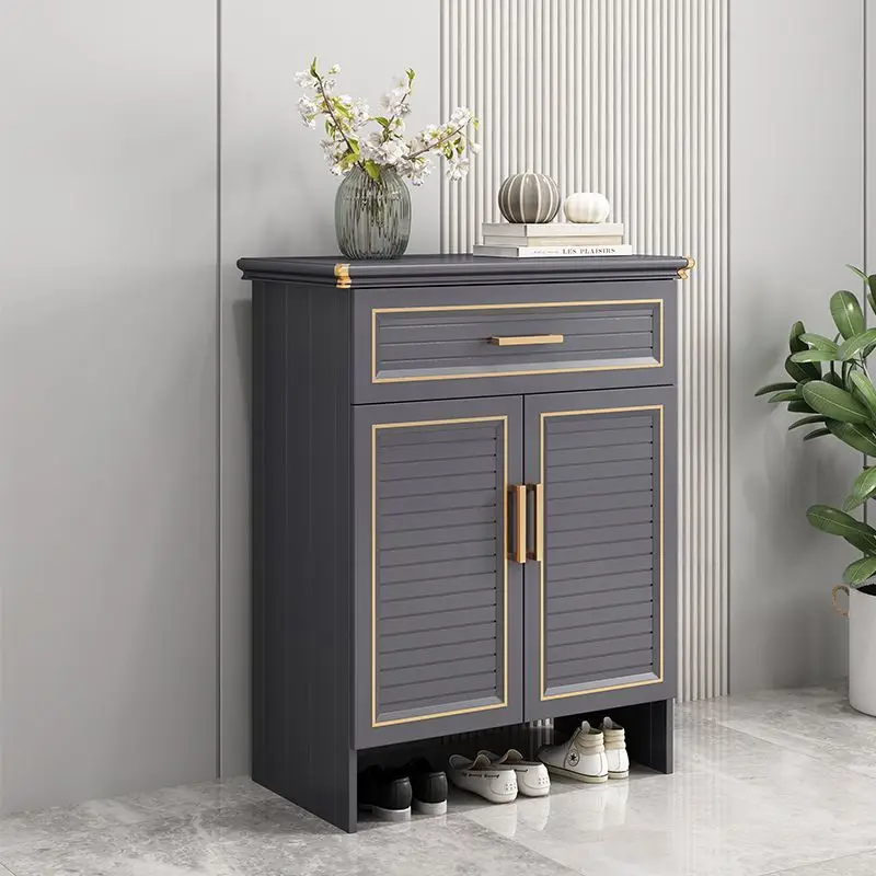 Simple modern style household door porch waterproof sunscreen large capacity locker