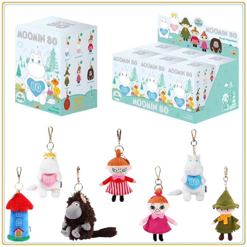 

В наличии оригинальная серия VIPO Moomin 80-летия, слепая коробка, модель персонажа аниме, коллекция кукол, праздничные игрушки, подарки
