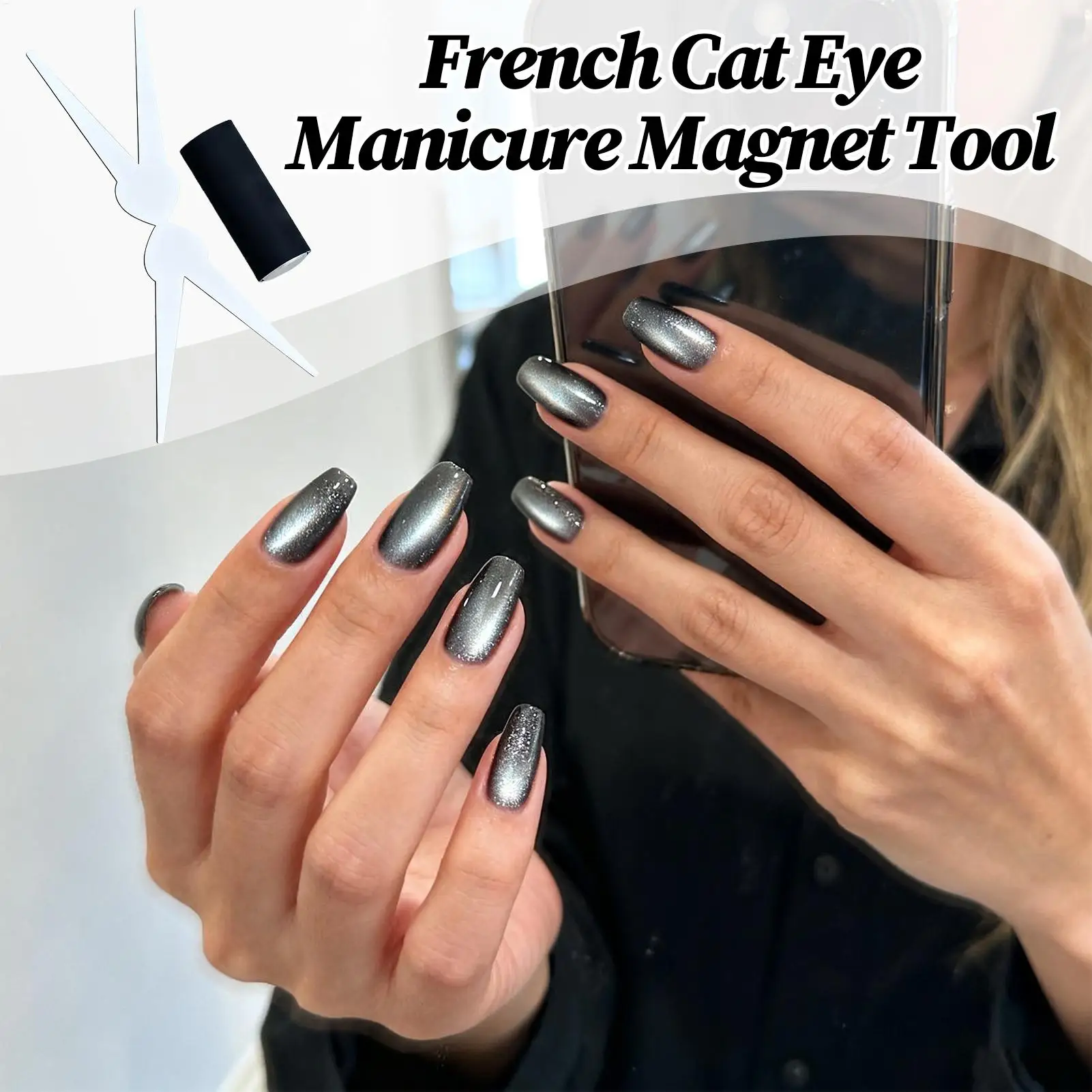 Manicure Magnetic Tool Nail Polish Magnet Scratch-resistant Double-head Nail Tool magnet cat's eye auxiliary tool for manicure
