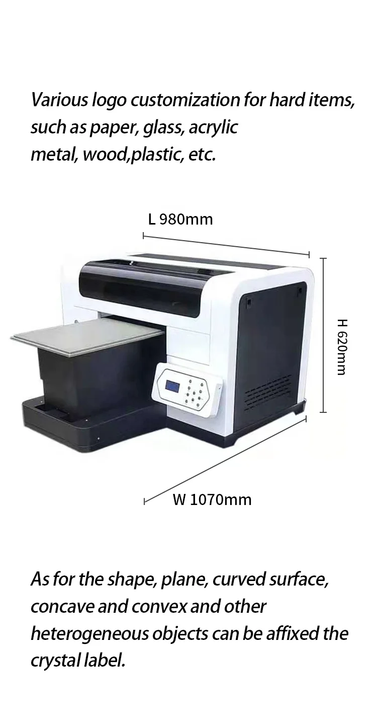 النافثة للحبر الرقمية 2022 أحدث طراز تلقائي A3 A4 طابعة Uv طابعة مسطحة Uv Dtf #5
