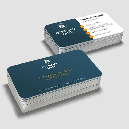 Imagen 2 del producto Tarjeta de visita de PVC personalizada, plástico, resistente al agua, esmerilado, 100 piezas, nombre redondo, diseño gratuito, tarjeta de visita mate brillante